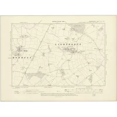 1904 Map of Warwickshire XLV.NE, 1906 Print