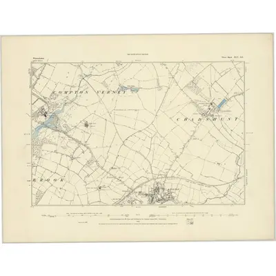 1885 Map of Warwickshire XLV.SE, 1886 Print