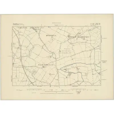1885 Map of Warwickshire XLVI.NE, 1886 Print