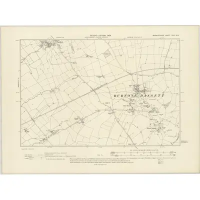 1904 Map of Warwickshire XLVI.SW, 1906 Print