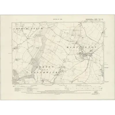 1926 Map of Warwickshire XLVIII.NE, 1930 Print