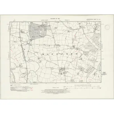 1937 Map of Warwickshire XV.NE, 1947 Print