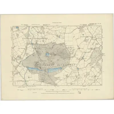 1886 Map of Warwickshire XV.SE, 1887 Print