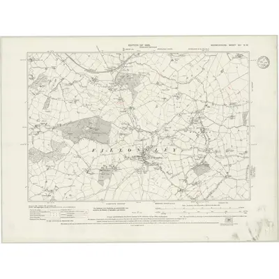 1923 Map of Warwickshire XVI.NW, 1934 Print