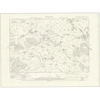 1922 Map of Warwickshire XVI.SW, 1926 Print