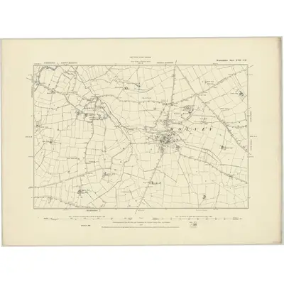1886 Map of Warwickshire XVII.NE, 1887 Print
