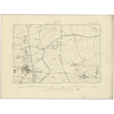 1886 Map of Warwickshire XVII.NW, 1887 Print