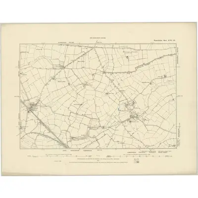 1886 Map of Warwickshire XVII.SE, 1887 Print