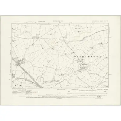 1923 Map of Warwickshire XVII.SE, 1926 Print