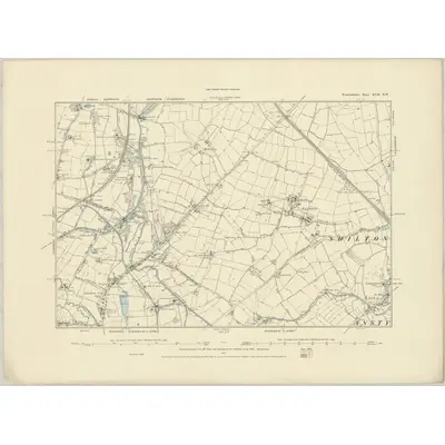 1886 Map of Warwickshire XVII.SW, 1887 Print