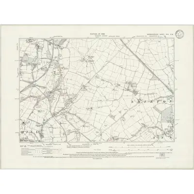1923 Map of Warwickshire XVII.SW, 1933 Print