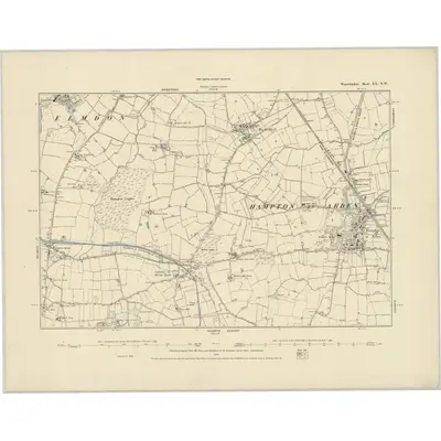 1886 Map of Warwickshire XX.NW
