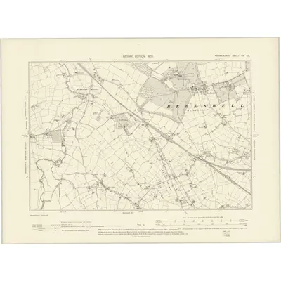 1902 Map of Warwickshire XX.SE, 1905 Print