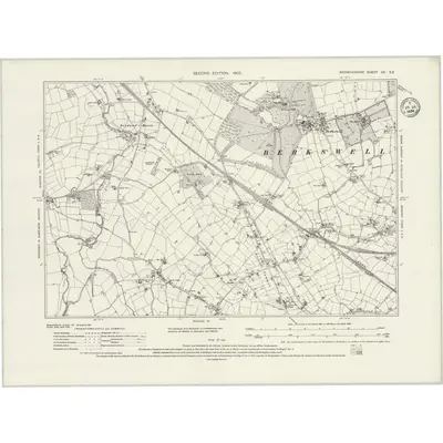 1902 Map of Warwickshire XX.SE, 1934 Print