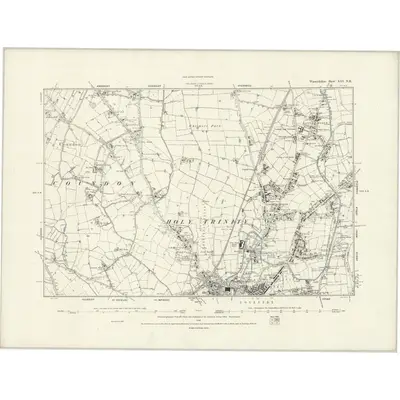1887 Map of Warwickshire XXI.NE, 1888 Print