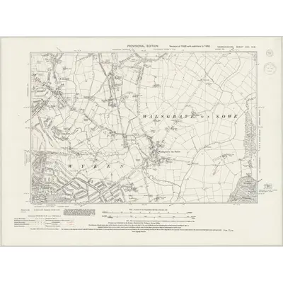 1938 Map of Warwickshire XXII.NW, 1944 Print