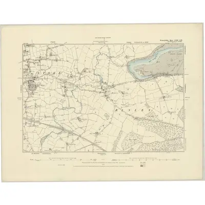 1886 Map of Warwickshire XXII.SW, 1887 Print