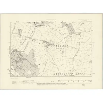 1903 Map of Warwickshire XXIII.NW, 1905 Print