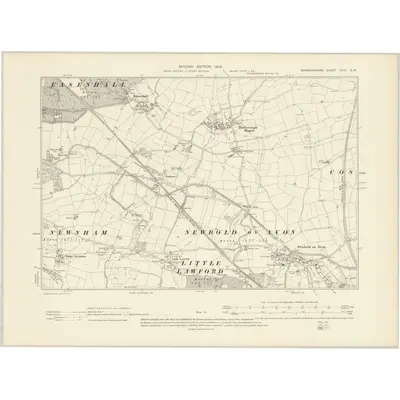 1903 Map of Warwickshire XXIII.SW, 1905 Print