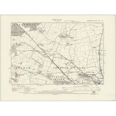 1923 Map of Warwickshire XXIII.SW, 1926 Print