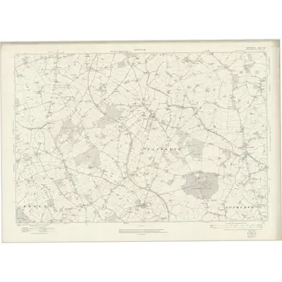 1913 Map of Warwickshire XXIV, 1921 Print