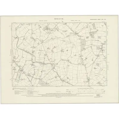 1913 Map of Warwickshire XXIV.NE, 1921 Print