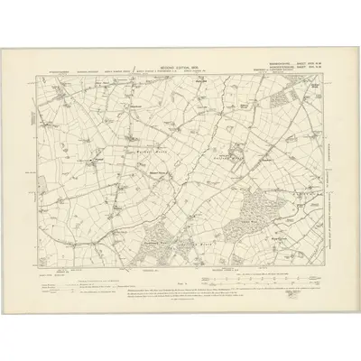 1903 Map of Warwickshire XXIV.NW, 1905 Print