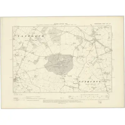 1903 Map of Warwickshire XXIV.SE, 1906 Print