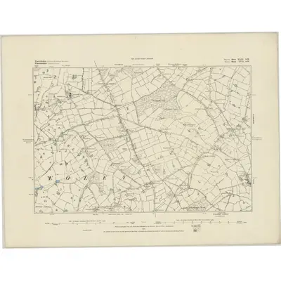 1883 Map of Warwickshire XXIV.SW, 1884 Print