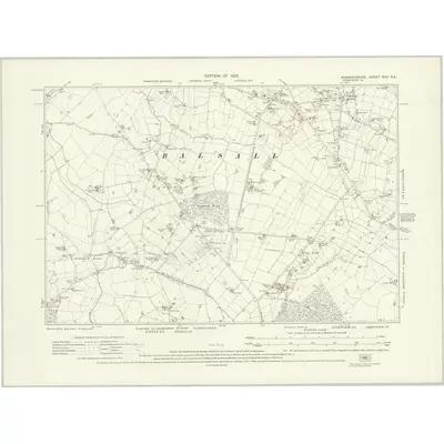 1923 Map of Warwickshire XXV.NE, 1926 Print