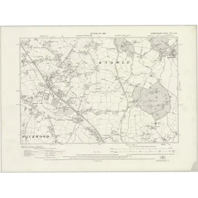 1923 Map of Warwickshire XXV.NW, 1926 Print