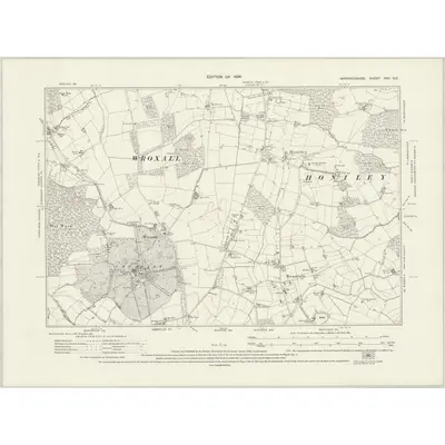1923 Map of Warwickshire XXV.SE, 1926 Print
