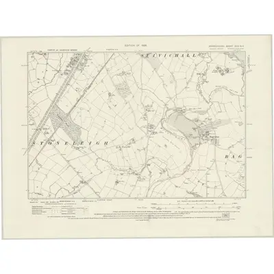 1923 Map of Warwickshire XXVI.NE, 1926 Print