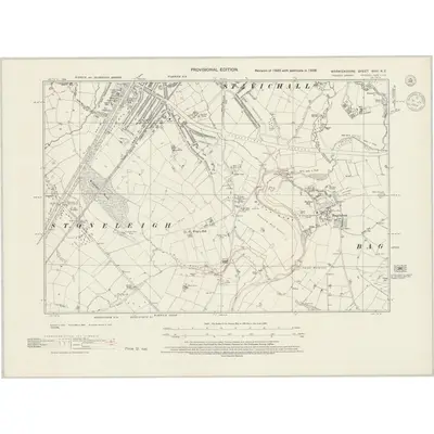 1938 Map of Warwickshire XXVI.NE, 1944 Print