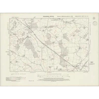 1938 Map of Warwickshire XXVI.NW, 1944 Print