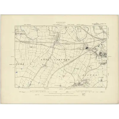 1886 Map of Warwickshire XXVIII.NW, 1887 Print