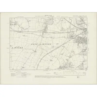 1912 Map of Warwickshire XXVIII.NW, 1919 Print