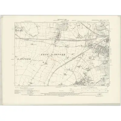 1923 Map of Warwickshire XXVIII.NW, 1926 Print
