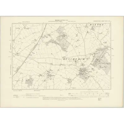 1903 Map of Warwickshire XXVIII.SW, 1906 Print