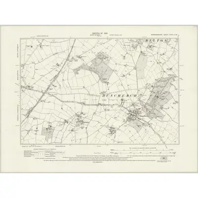1923 Map of Warwickshire XXVIII.SW, 1926 Print