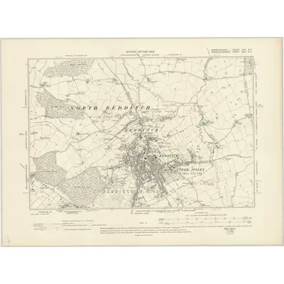 1903 Map of Warwickshire XXX.NE, 1905 Print