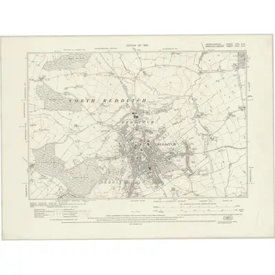1926 Map of Warwickshire XXX.NE, 1930 Print