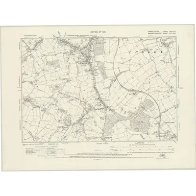 1926 Map of Warwickshire XXX.SE, 1930 Print