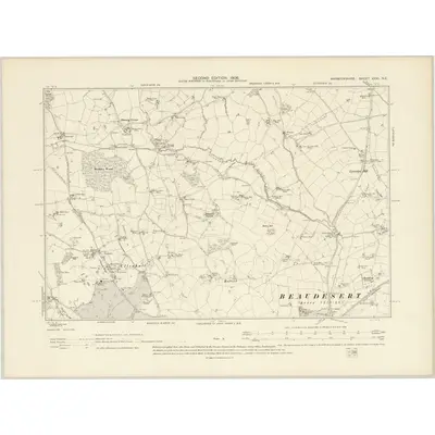 1903 Map of Warwickshire XXXI.NE, 1906 Print