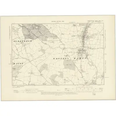1903 Map of Warwickshire XXXI.SE, 1906 Print