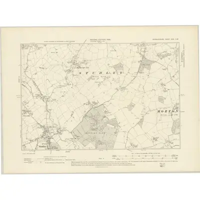 1903 Map of Warwickshire XXXI.SW, 1906 Print