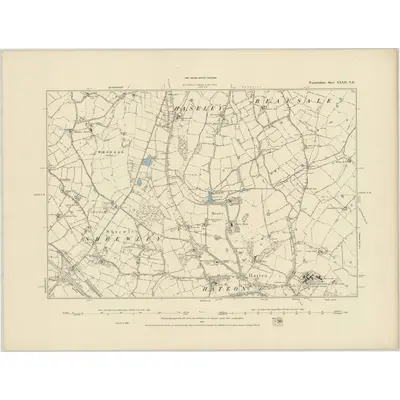 1886 Map of Warwickshire XXXII.NE