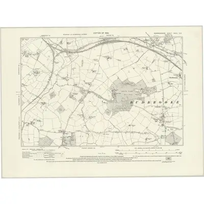 1923 Map of Warwickshire XXXII.SE, 1926 Print