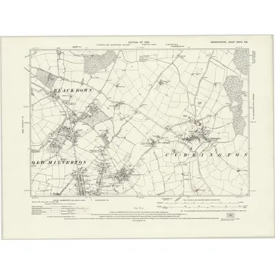 1923 Map of Warwickshire XXXIII.NE, 1926 Print