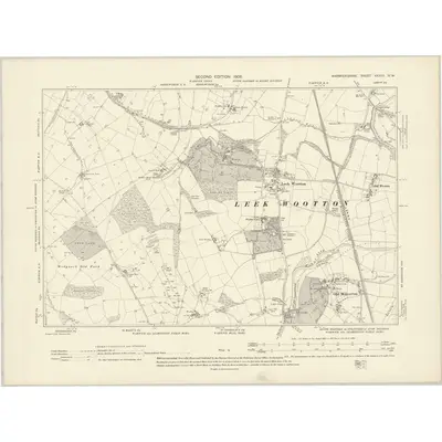 1903 Map of Warwickshire XXXIII.NW, 1905 Print